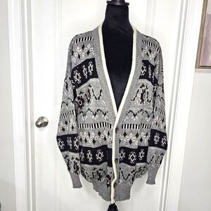 Vintage Fama Maglierie Sweater Unisex size Small Cardigan-Italy Multicolored